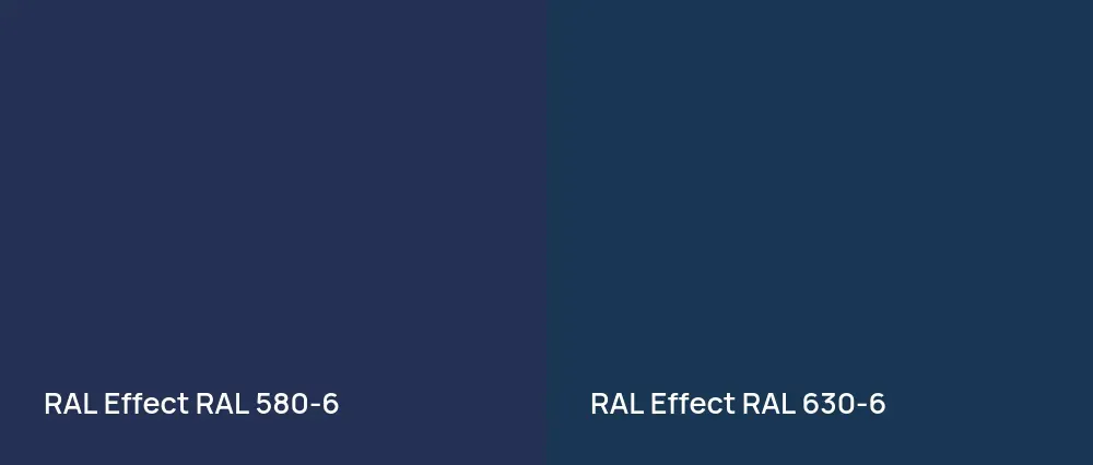 RAL Effect  RAL 580-6 vs RAL Effect  RAL 630-6