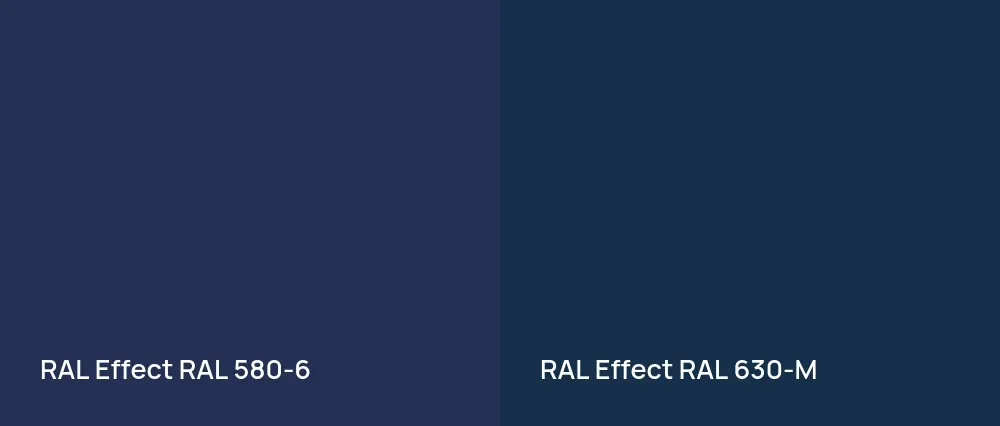 RAL Effect  RAL 580-6 vs RAL Effect  RAL 630-M
