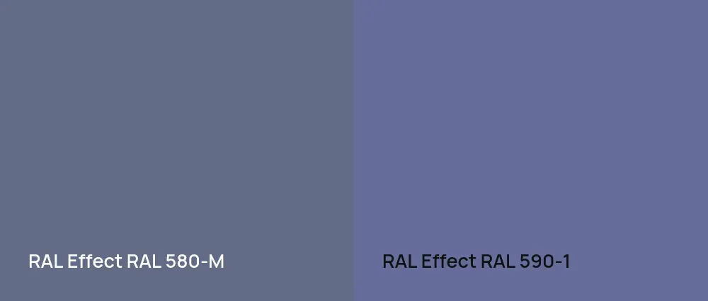 RAL Effect  RAL 580-M vs RAL Effect  RAL 590-1