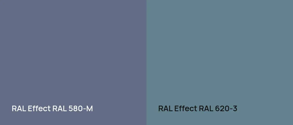 RAL Effect  RAL 580-M vs RAL Effect  RAL 620-3