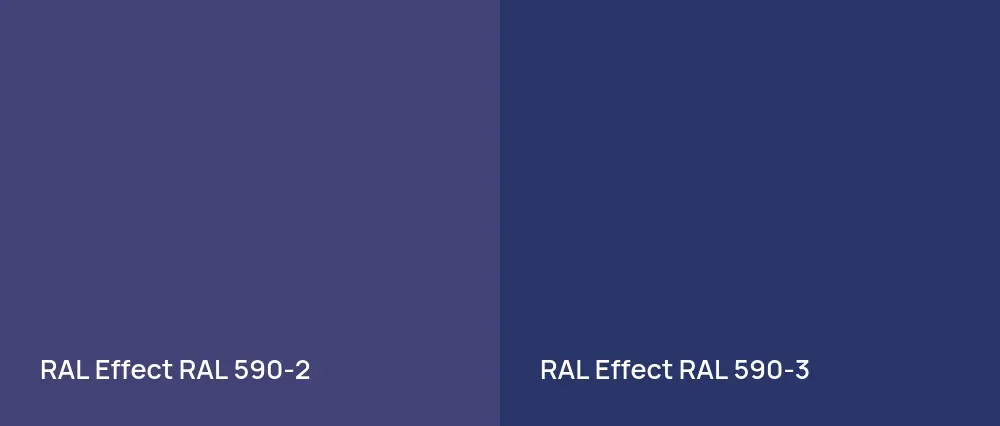 RAL Effect  RAL 590-2 vs RAL Effect  RAL 590-3