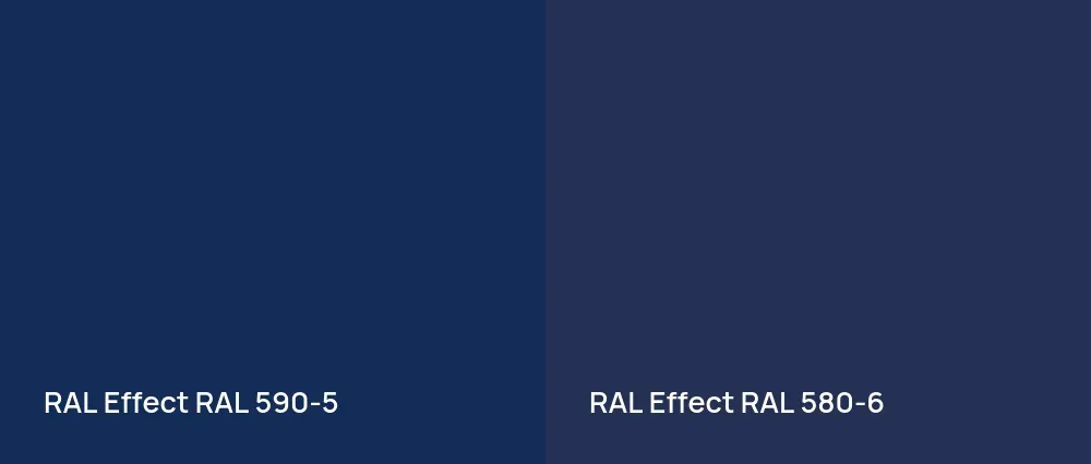 RAL Effect  RAL 590-5 vs RAL Effect  RAL 580-6