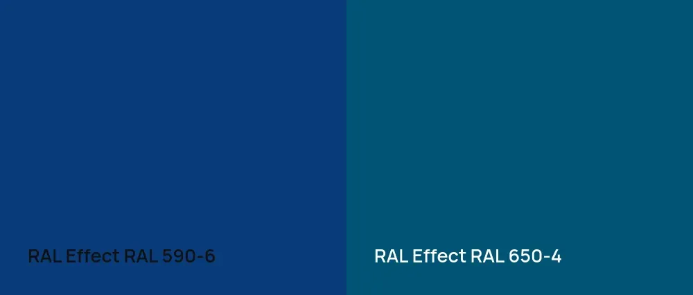 RAL Effect  RAL 590-6 vs RAL Effect  RAL 650-4