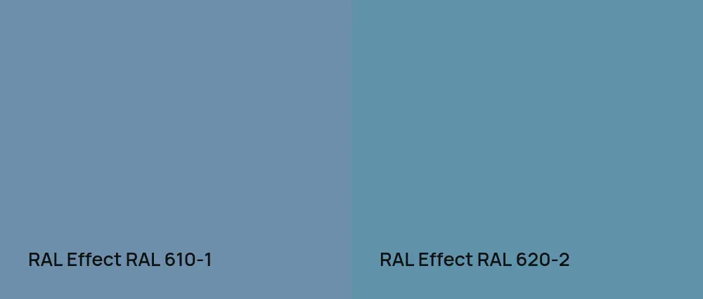 RAL Effect  RAL 610-1 vs RAL Effect  RAL 620-2