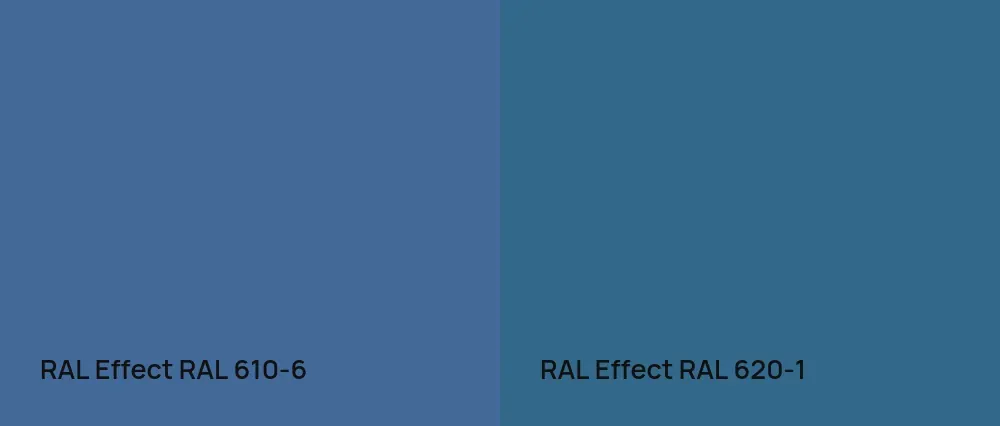 RAL Effect  RAL 610-6 vs RAL Effect  RAL 620-1