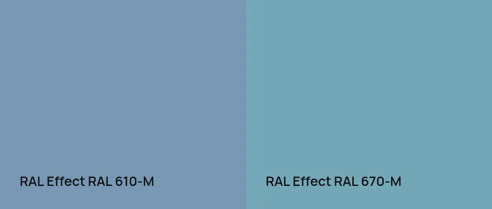 RAL Effect  RAL 610-M vs RAL Effect  RAL 670-M