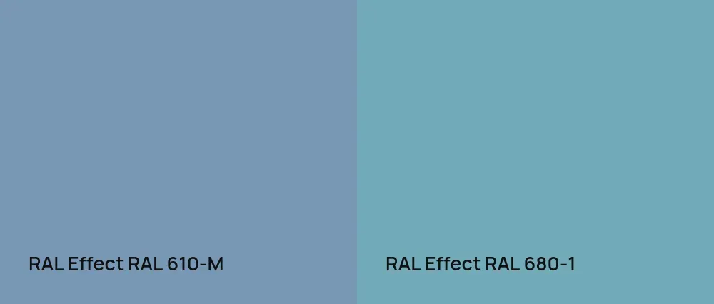 RAL Effect  RAL 610-M vs RAL Effect  RAL 680-1