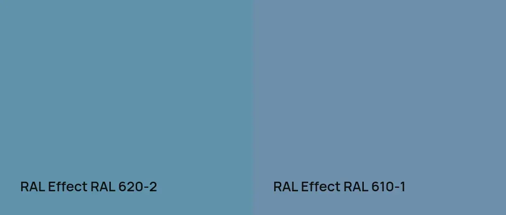 RAL Effect  RAL 620-2 vs RAL Effect  RAL 610-1