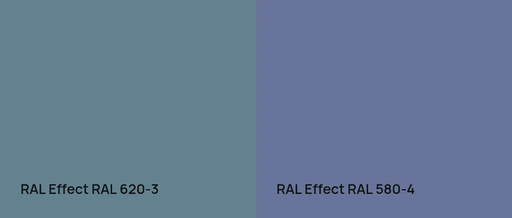 RAL Effect  RAL 620-3 vs RAL Effect  RAL 580-4