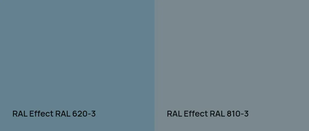 RAL Effect  RAL 620-3 vs RAL Effect  RAL 810-3