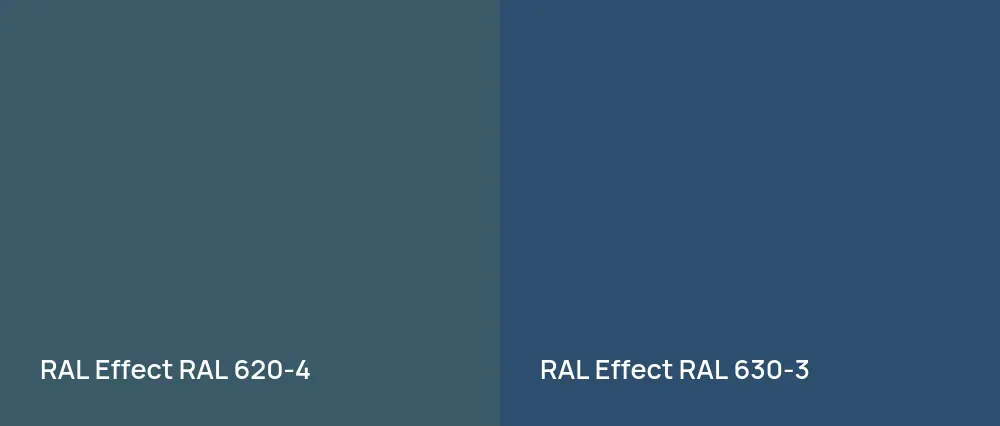 RAL Effect  RAL 620-4 vs RAL Effect  RAL 630-3