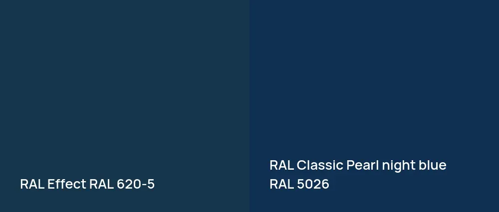 RAL Effect  RAL 620-5 vs RAL Classic  Pearl night blue RAL 5026