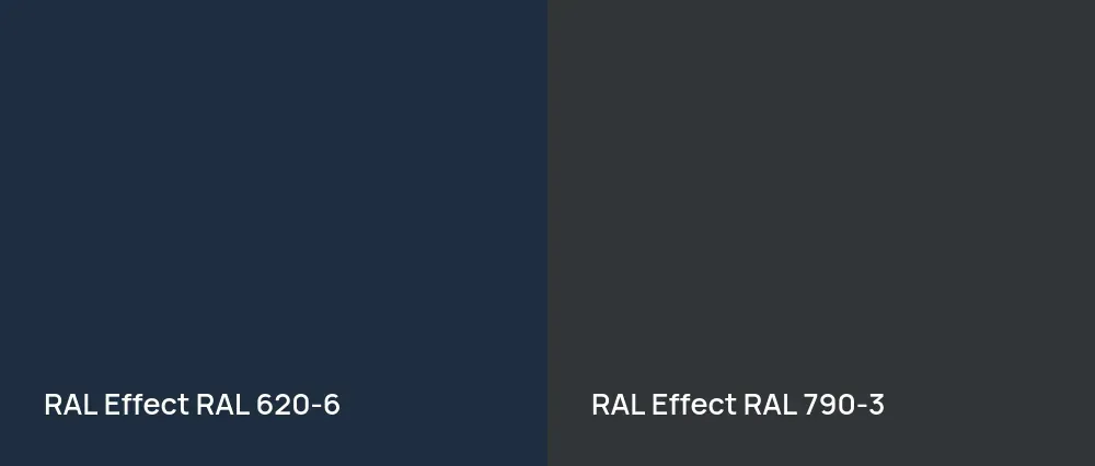 RAL Effect  RAL 620-6 vs RAL Effect  RAL 790-3