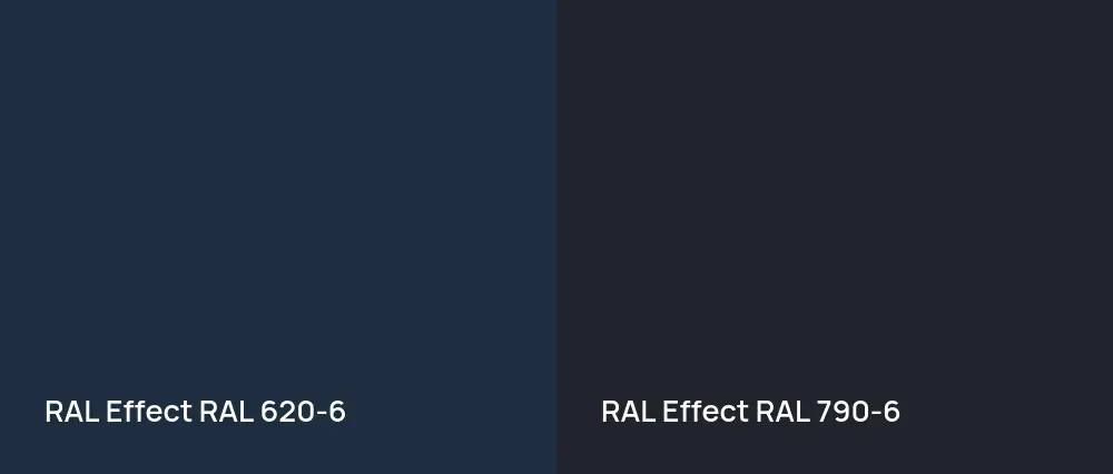 RAL Effect  RAL 620-6 vs RAL Effect  RAL 790-6