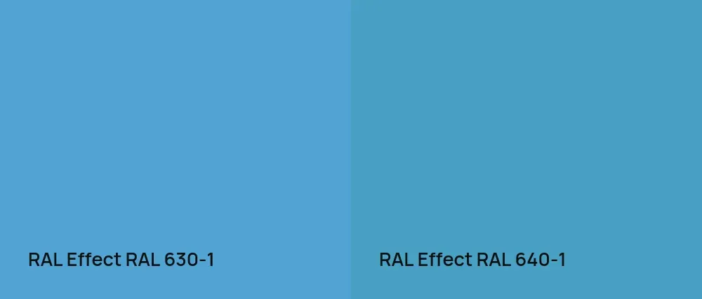 RAL Effect  RAL 630-1 vs RAL Effect  RAL 640-1