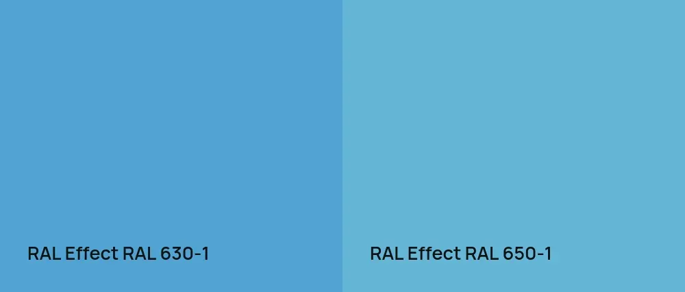 RAL Effect  RAL 630-1 vs RAL Effect  RAL 650-1