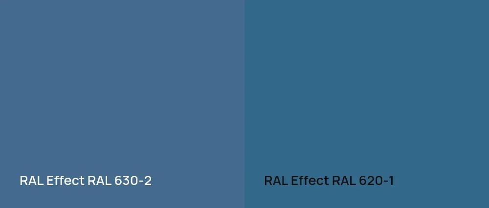 RAL Effect  RAL 630-2 vs RAL Effect  RAL 620-1