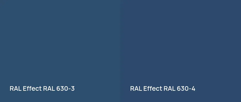 RAL Effect  RAL 630-3 vs RAL Effect  RAL 630-4