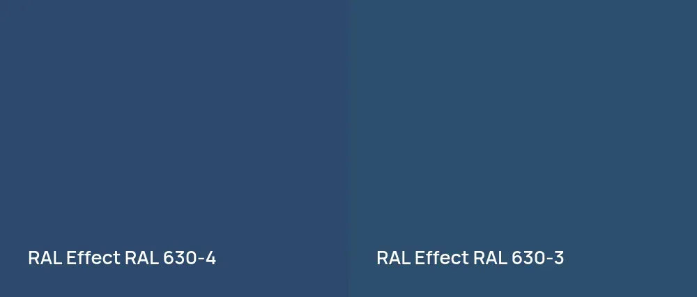 RAL Effect  RAL 630-4 vs RAL Effect  RAL 630-3