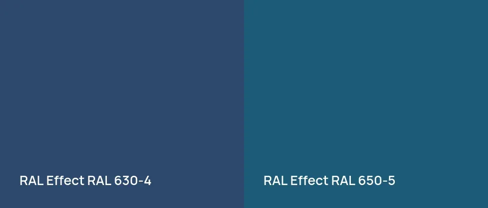 RAL Effect  RAL 630-4 vs RAL Effect  RAL 650-5