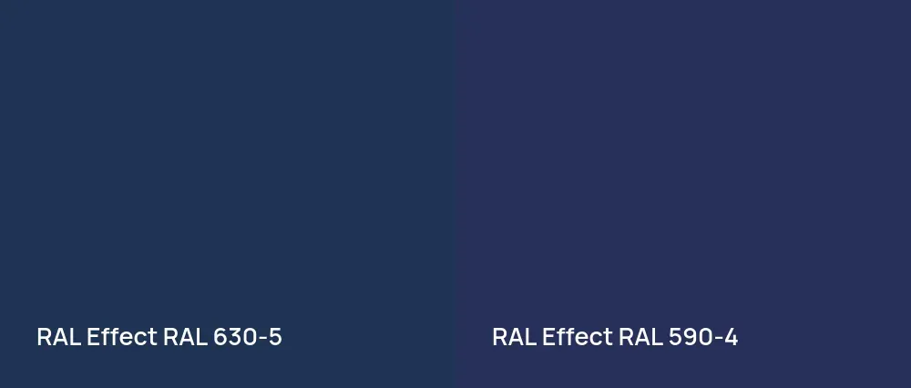 RAL Effect  RAL 630-5 vs RAL Effect  RAL 590-4