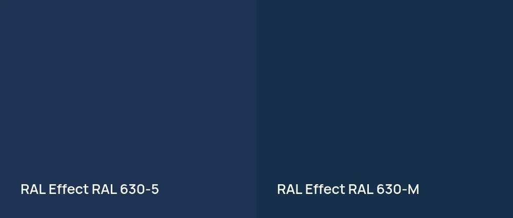 RAL Effect  RAL 630-5 vs RAL Effect  RAL 630-M