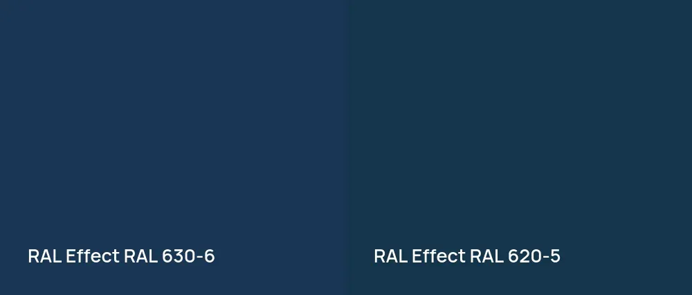 RAL Effect  RAL 630-6 vs RAL Effect  RAL 620-5