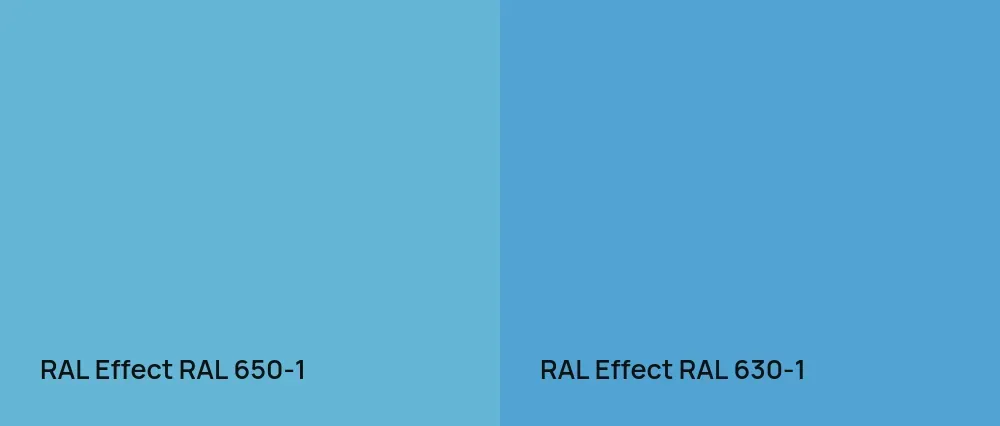 RAL Effect  RAL 650-1 vs RAL Effect  RAL 630-1