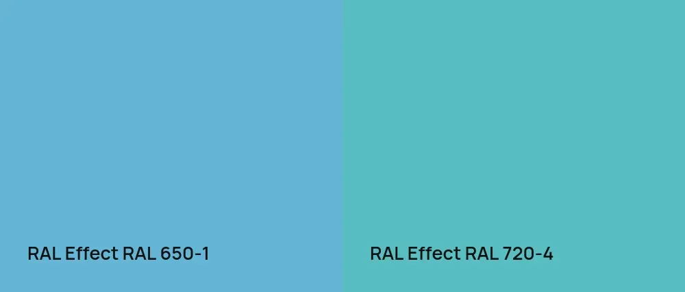 RAL Effect  RAL 650-1 vs RAL Effect  RAL 720-4