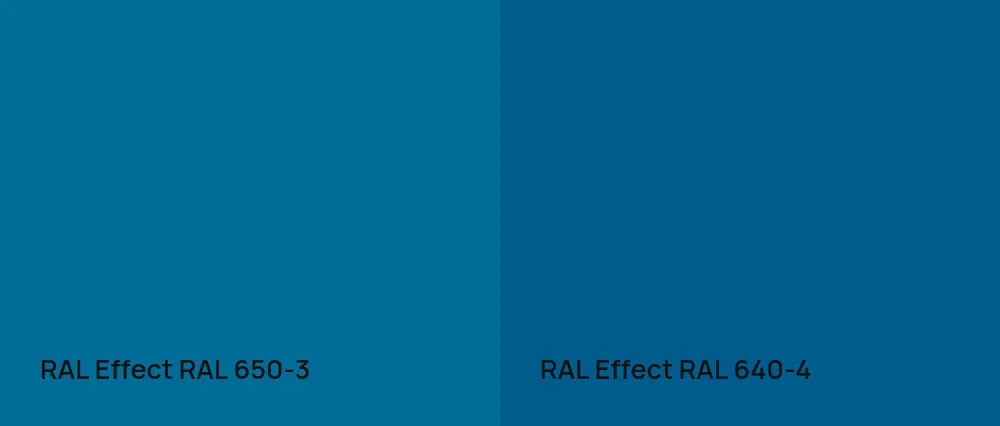 RAL Effect  RAL 650-3 vs RAL Effect  RAL 640-4