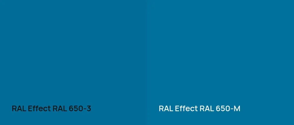 RAL Effect  RAL 650-3 vs RAL Effect  RAL 650-M