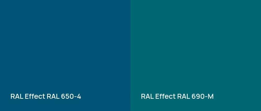 RAL Effect  RAL 650-4 vs RAL Effect  RAL 690-M