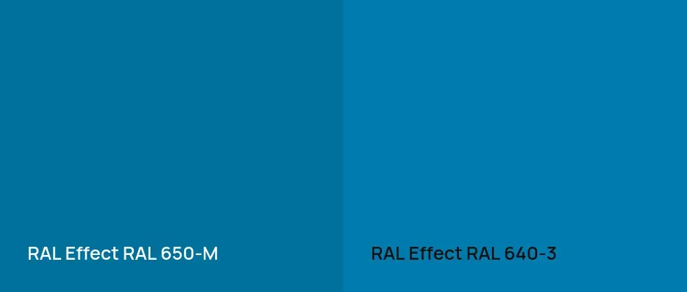 RAL Effect  RAL 650-M vs RAL Effect  RAL 640-3