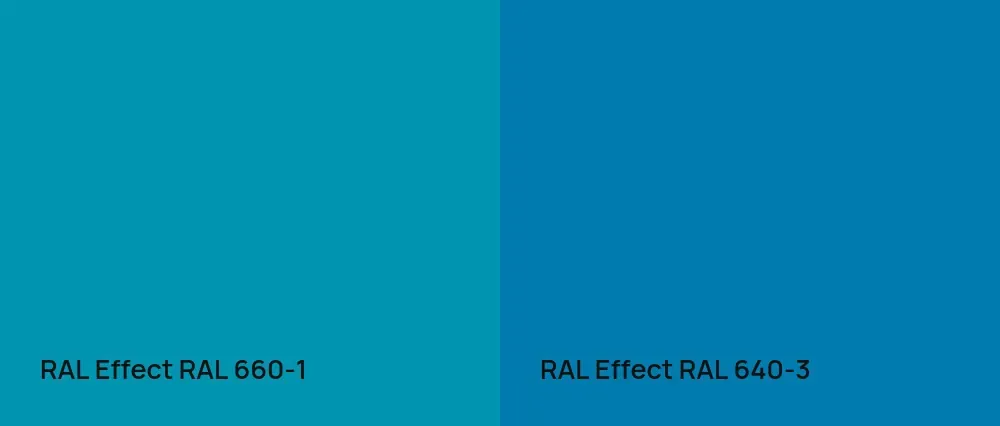 RAL Effect  RAL 660-1 vs RAL Effect  RAL 640-3