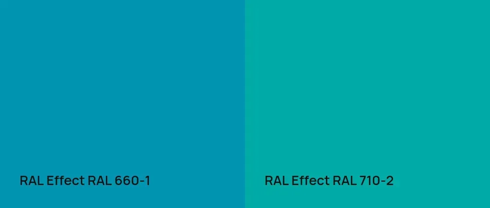 RAL Effect  RAL 660-1 vs RAL Effect  RAL 710-2