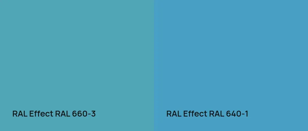 RAL Effect  RAL 660-3 vs RAL Effect  RAL 640-1