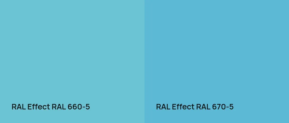 RAL Effect  RAL 660-5 vs RAL Effect  RAL 670-5