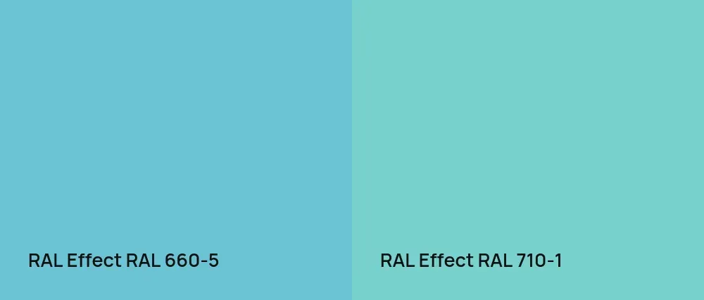 RAL Effect  RAL 660-5 vs RAL Effect  RAL 710-1