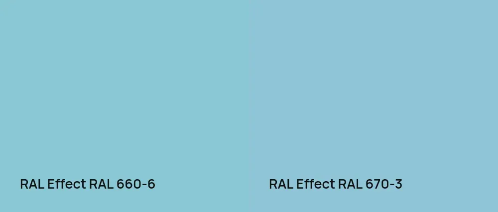 RAL Effect  RAL 660-6 vs RAL Effect  RAL 670-3