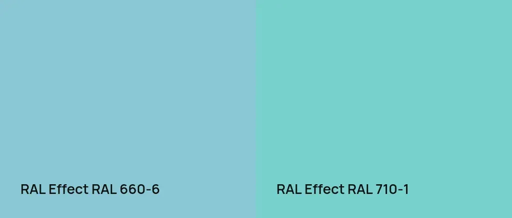 RAL Effect  RAL 660-6 vs RAL Effect  RAL 710-1