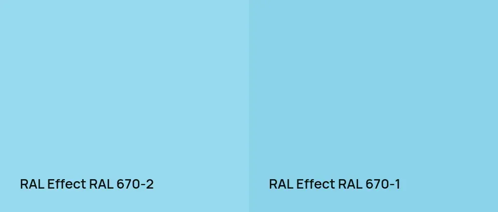 RAL Effect  RAL 670-2 vs RAL Effect  RAL 670-1