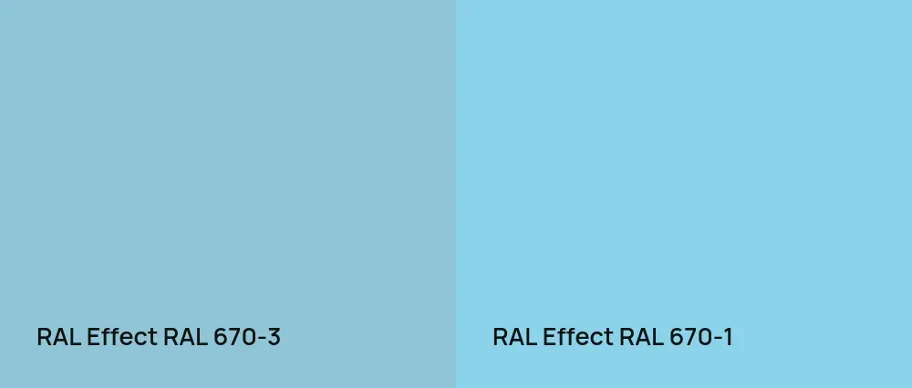 RAL Effect  RAL 670-3 vs RAL Effect  RAL 670-1
