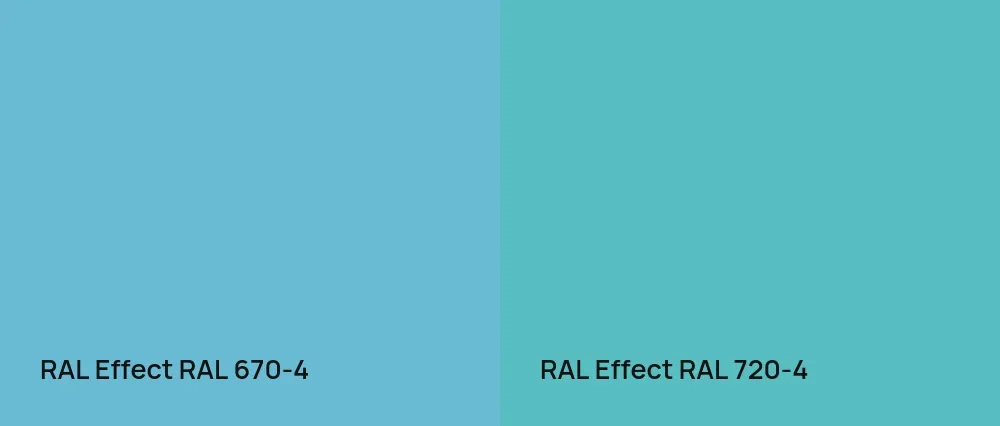 RAL Effect  RAL 670-4 vs RAL Effect  RAL 720-4