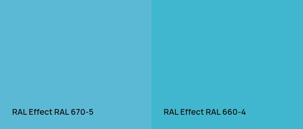RAL Effect  RAL 670-5 vs RAL Effect  RAL 660-4