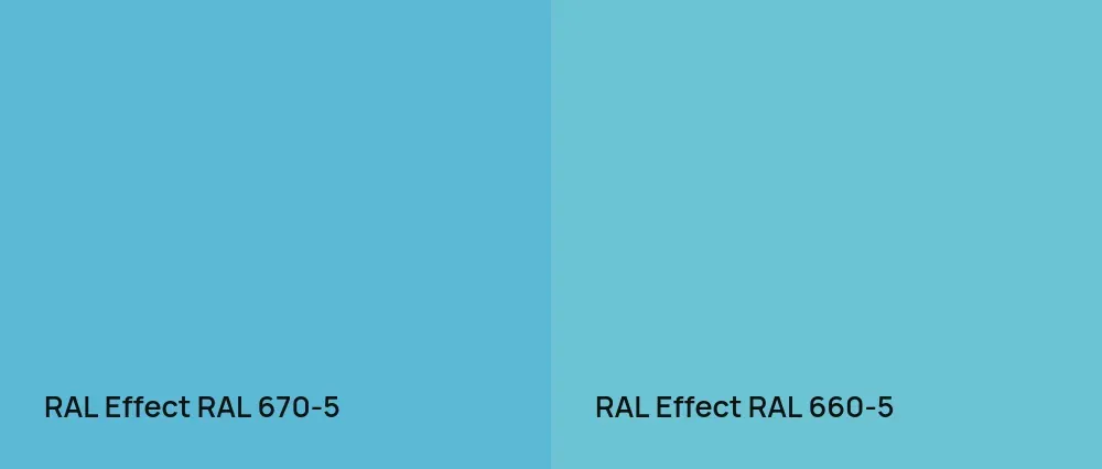 RAL Effect  RAL 670-5 vs RAL Effect  RAL 660-5