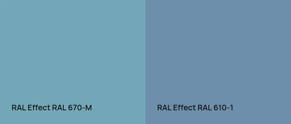 RAL Effect  RAL 670-M vs RAL Effect  RAL 610-1