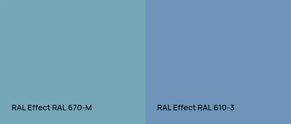 RAL Effect  RAL 670-M vs RAL Effect  RAL 610-3