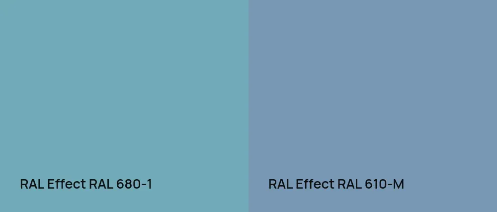 RAL Effect  RAL 680-1 vs RAL Effect  RAL 610-M