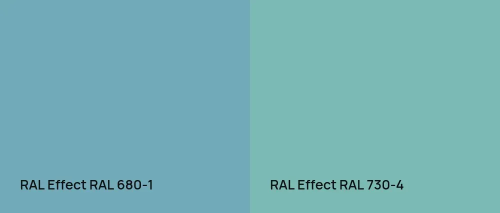 RAL Effect  RAL 680-1 vs RAL Effect  RAL 730-4