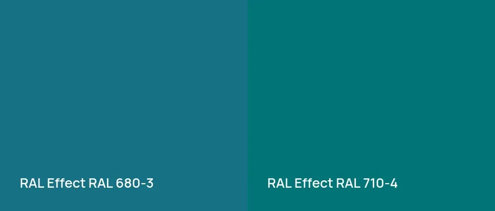 RAL Effect  RAL 680-3 vs RAL Effect  RAL 710-4